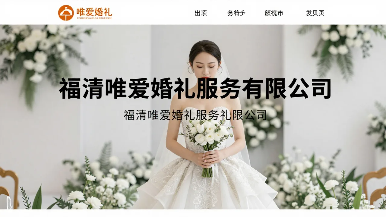 福清唯爱婚礼服务有限公司 首页主视觉